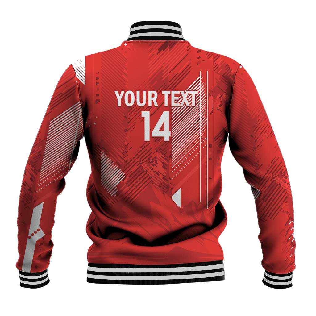 Switzerland Football Custom Baseball Jacket Go Nati Swiss Alps Grunge Style