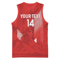 Switzerland Football Custom Basketball Jersey Go Nati Swiss Alps Grunge Style
