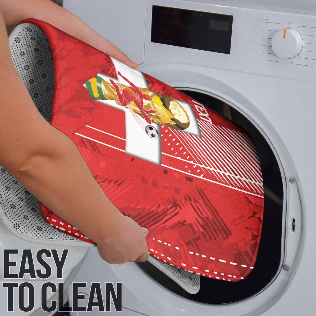 Switzerland Football Custom Bathroom Set Go Nati Swiss Alps Grunge Style