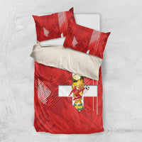 Switzerland Football Custom Bedding Set Go Nati Swiss Alps Grunge Style