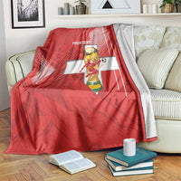 Switzerland Football Custom Blanket Go Nati Swiss Alps Grunge Style