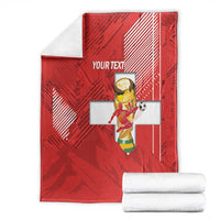 Switzerland Football Custom Blanket Go Nati Swiss Alps Grunge Style