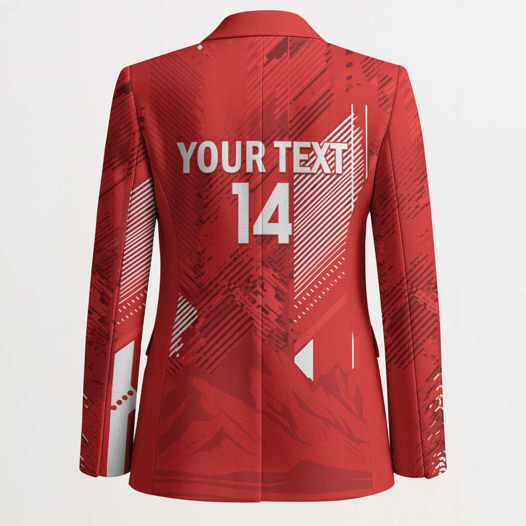 Switzerland Football Custom Blazer Go Nati Swiss Alps Grunge Style