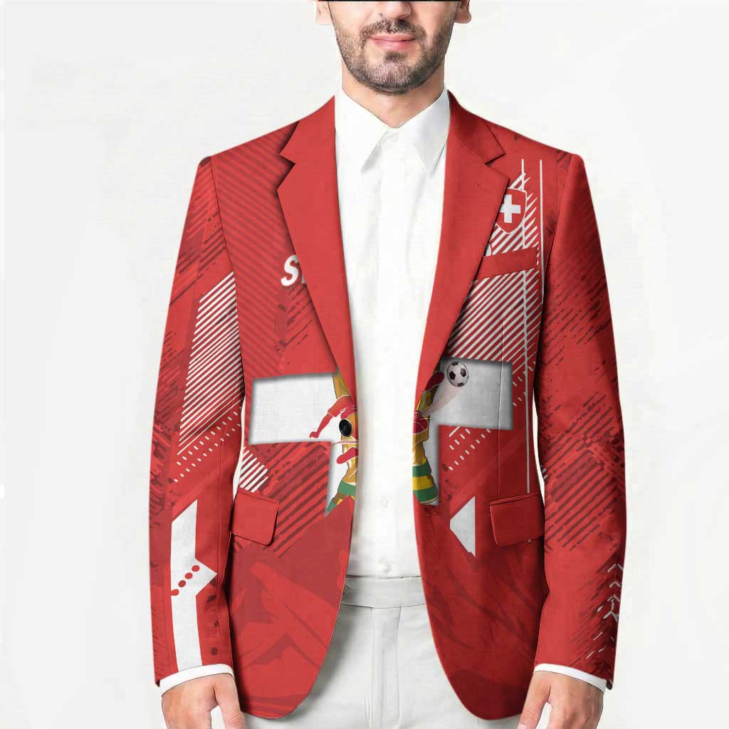 Switzerland Football Custom Blazer Go Nati Swiss Alps Grunge Style