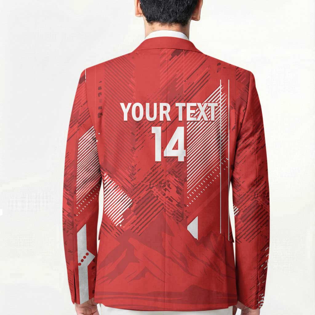 Switzerland Football Custom Blazer Go Nati Swiss Alps Grunge Style
