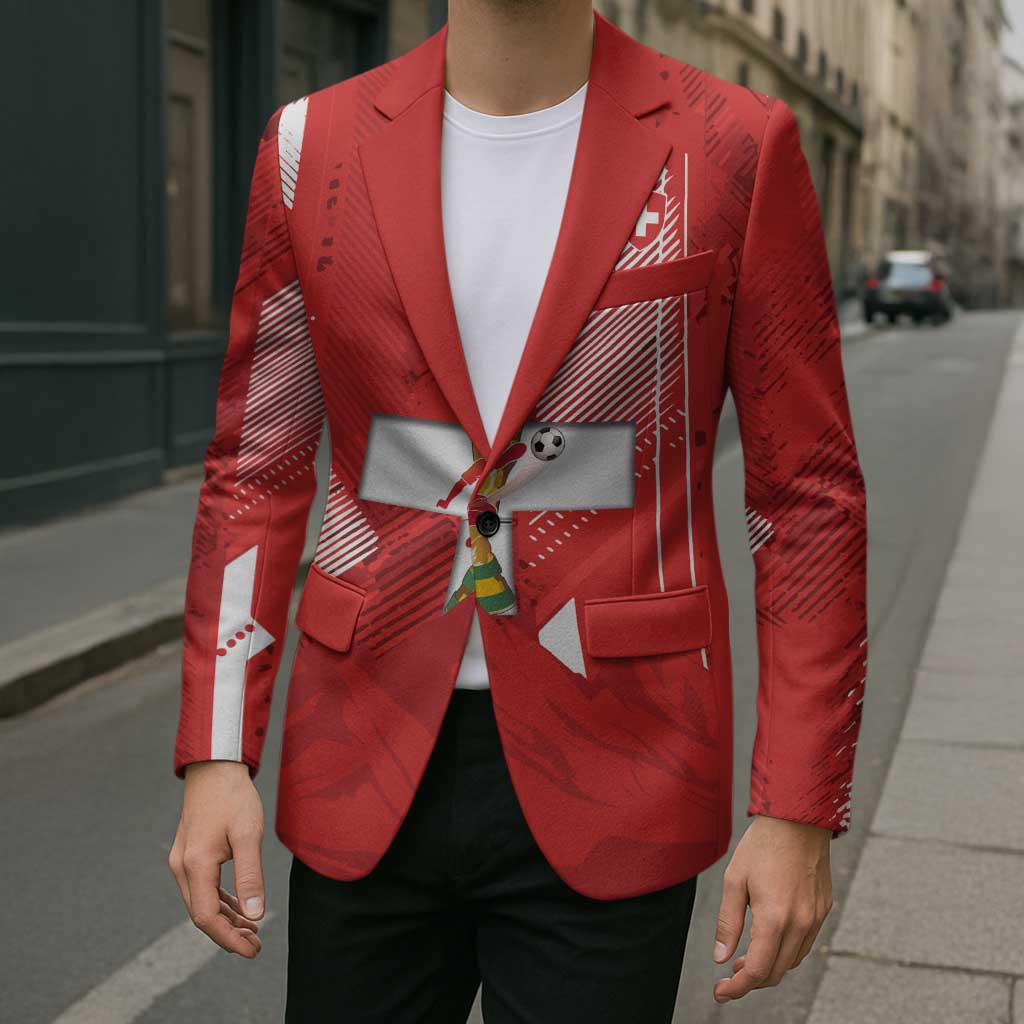 Switzerland Football Custom Blazer Go Nati Swiss Alps Grunge Style