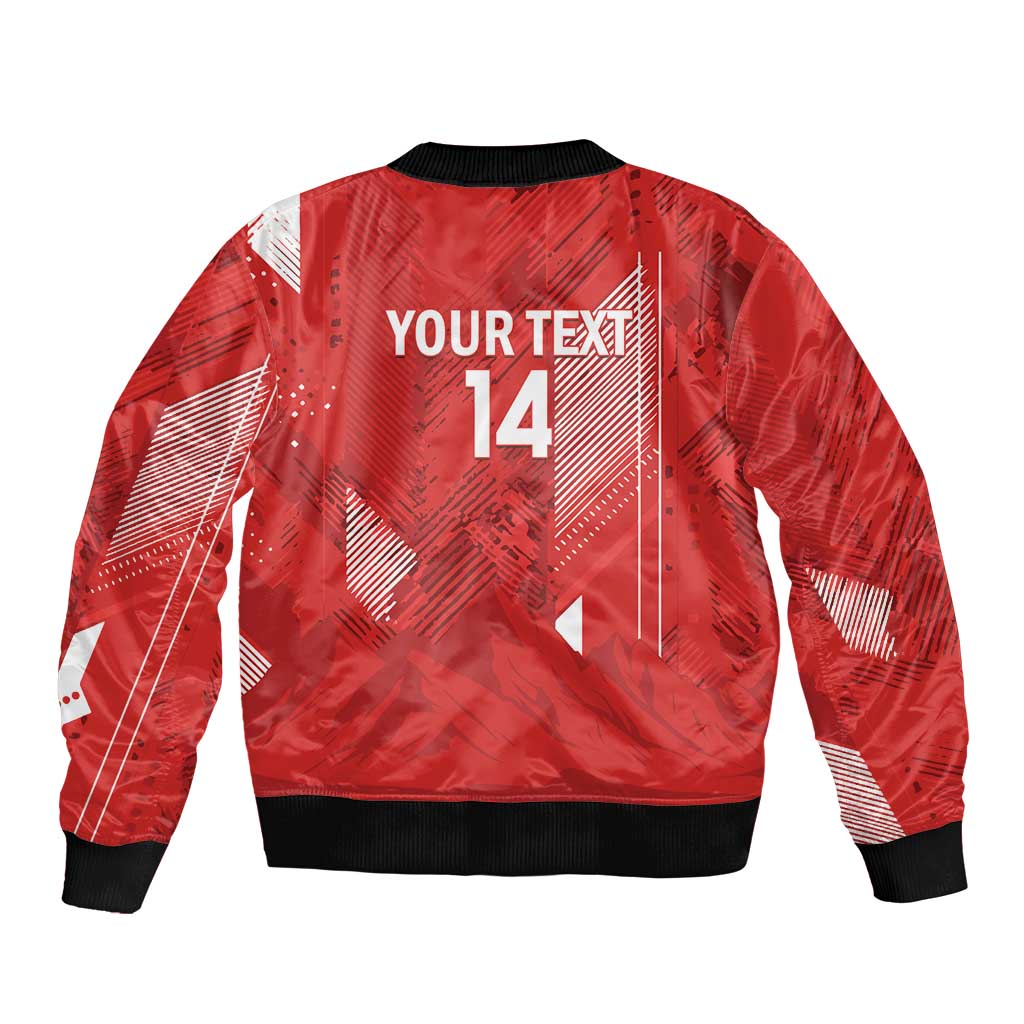 Switzerland Football Custom Bomber Jacket Go Nati Swiss Alps Grunge Style