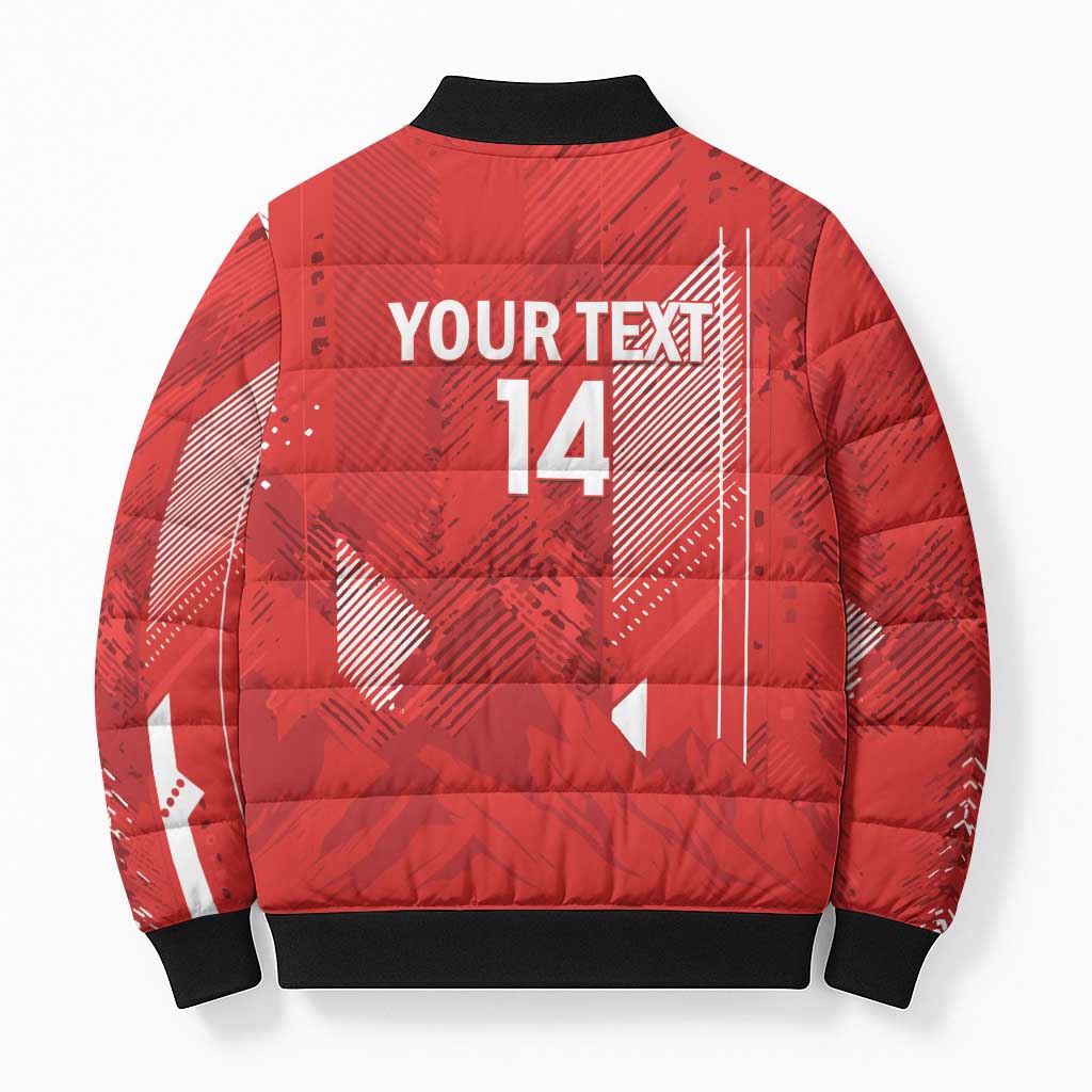 Switzerland Football Custom Bomber Puffer Jacket Go Nati Swiss Alps Grunge Style