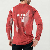 Switzerland Football Custom Button Sweatshirt Go Nati Swiss Alps Grunge Style