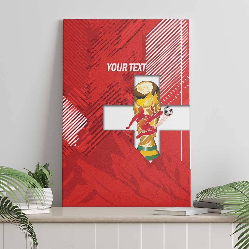 Switzerland Football Custom Canvas Wall Art Go Nati Swiss Alps Grunge Style