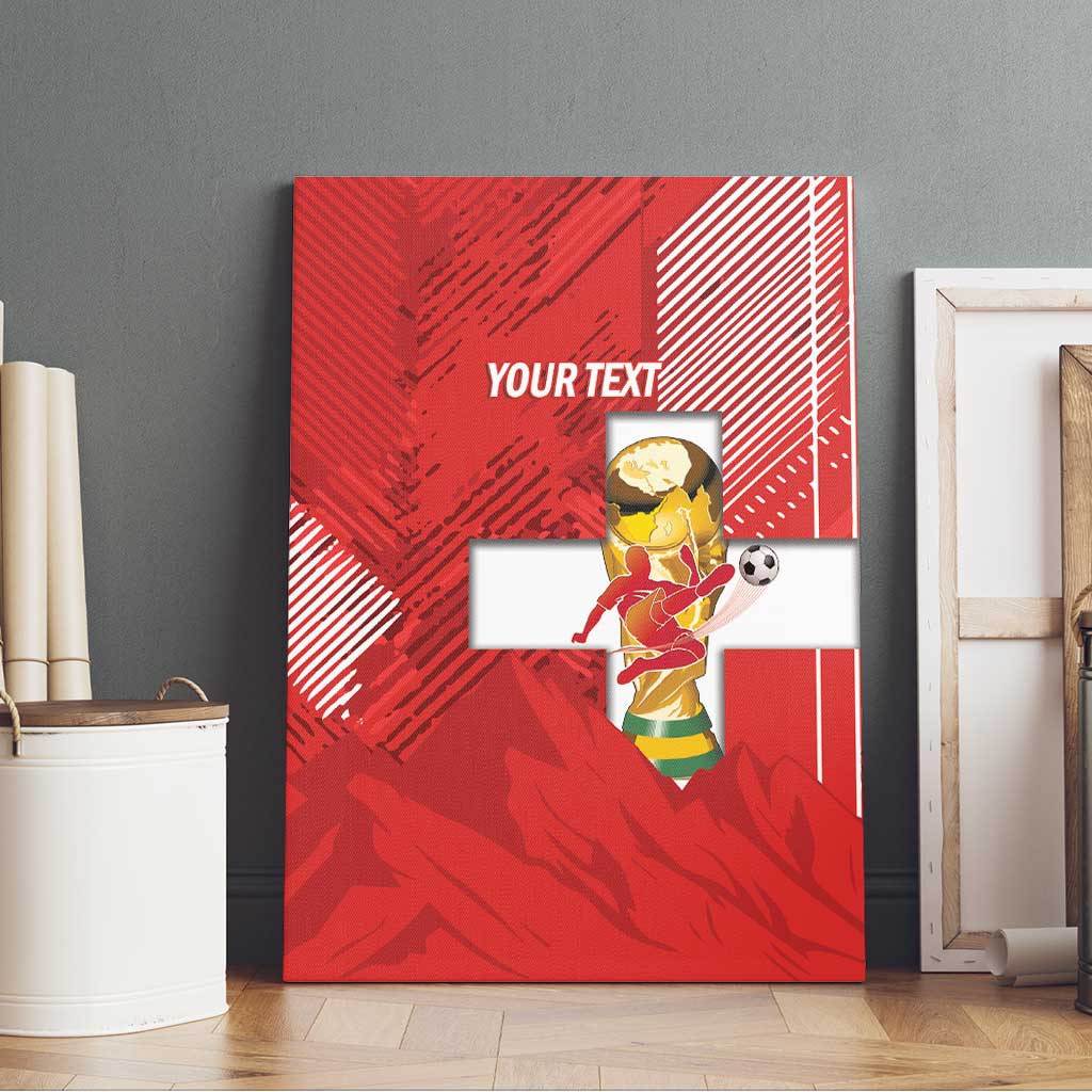 Switzerland Football Custom Canvas Wall Art Go Nati Swiss Alps Grunge Style