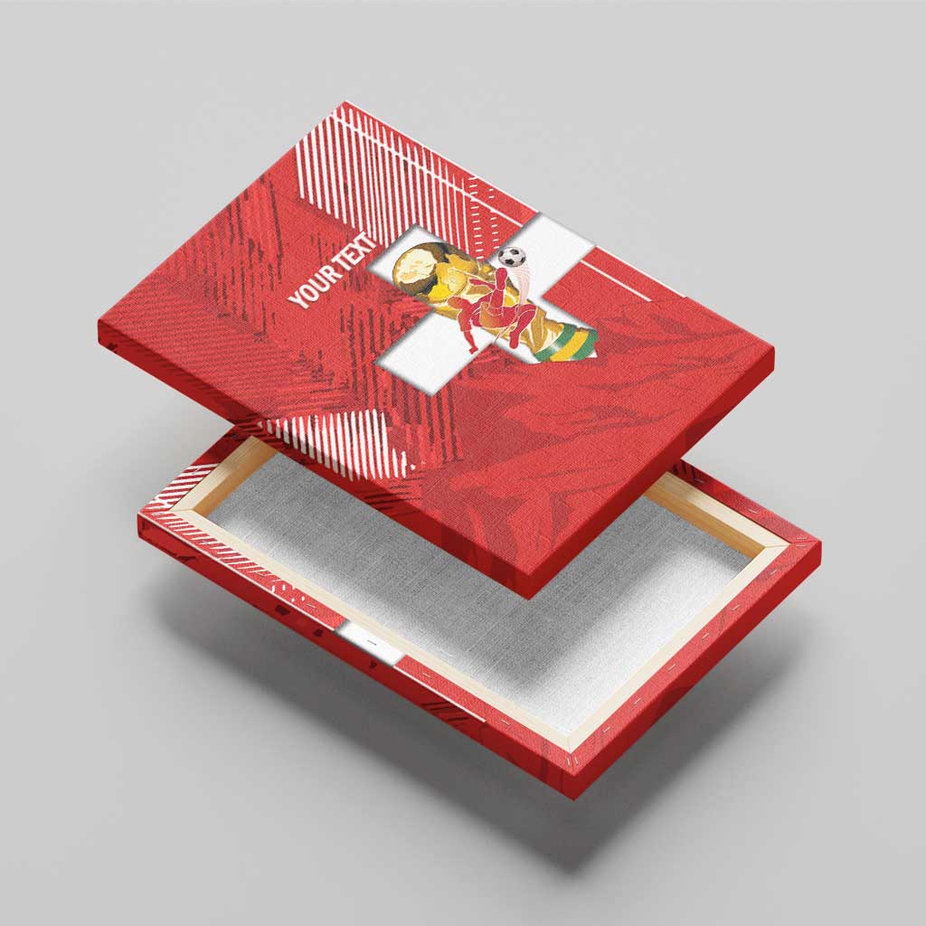 Switzerland Football Custom Canvas Wall Art Go Nati Swiss Alps Grunge Style