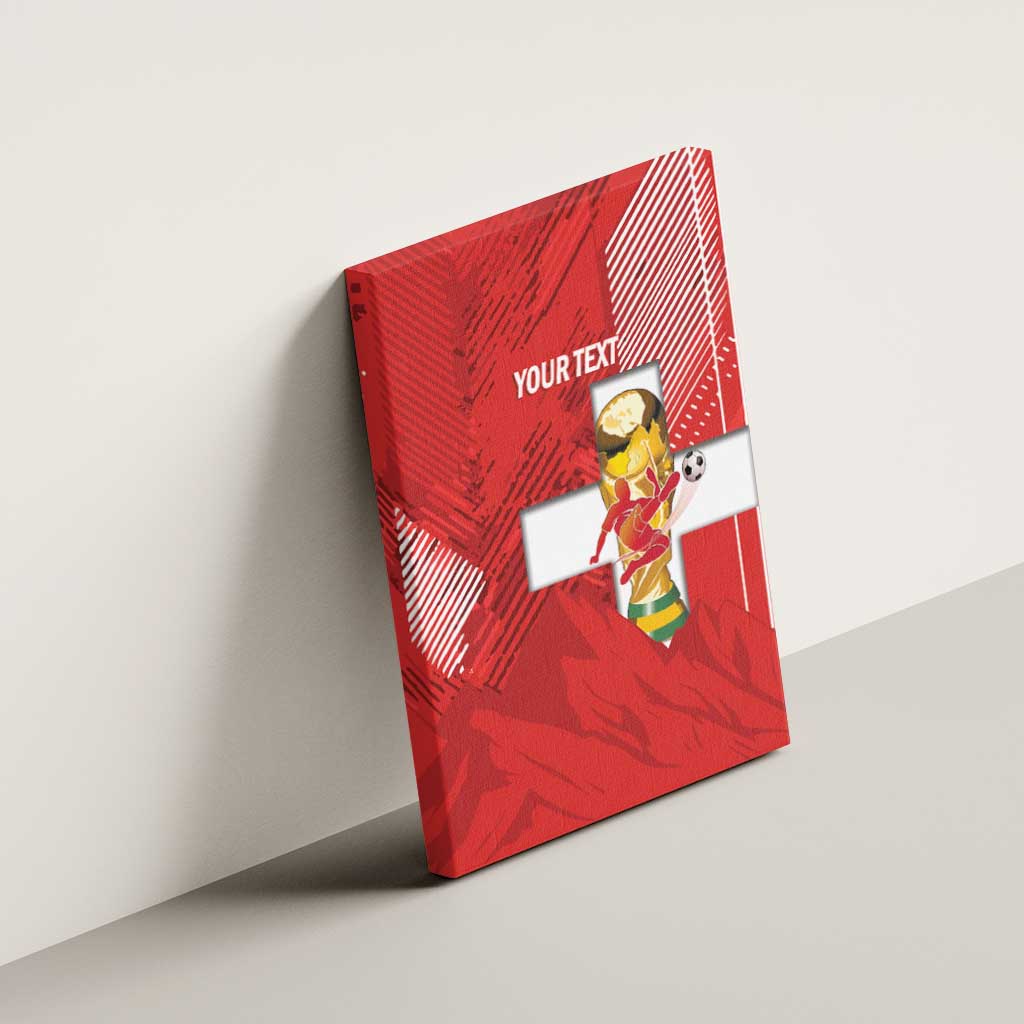 Switzerland Football Custom Canvas Wall Art Go Nati Swiss Alps Grunge Style