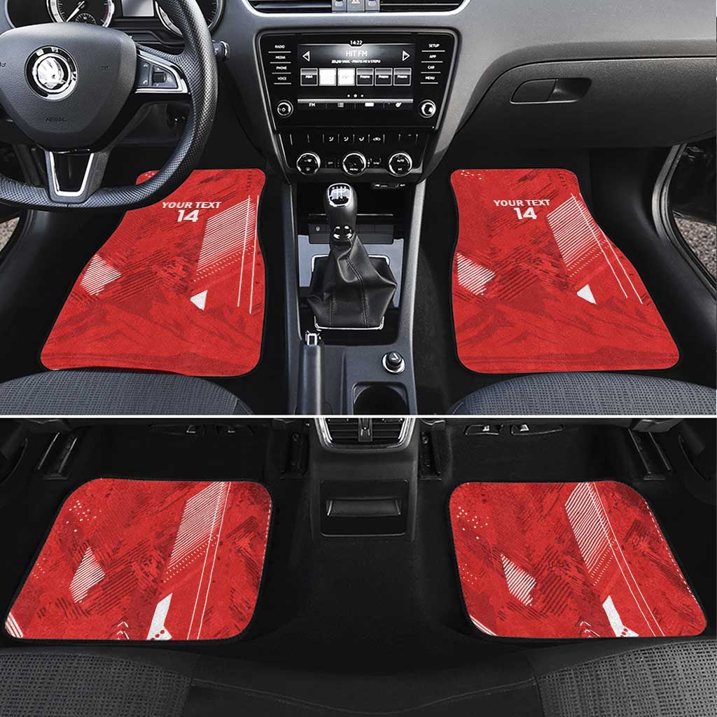 Switzerland Football Custom Car Mats Go Nati Swiss Alps Grunge Style