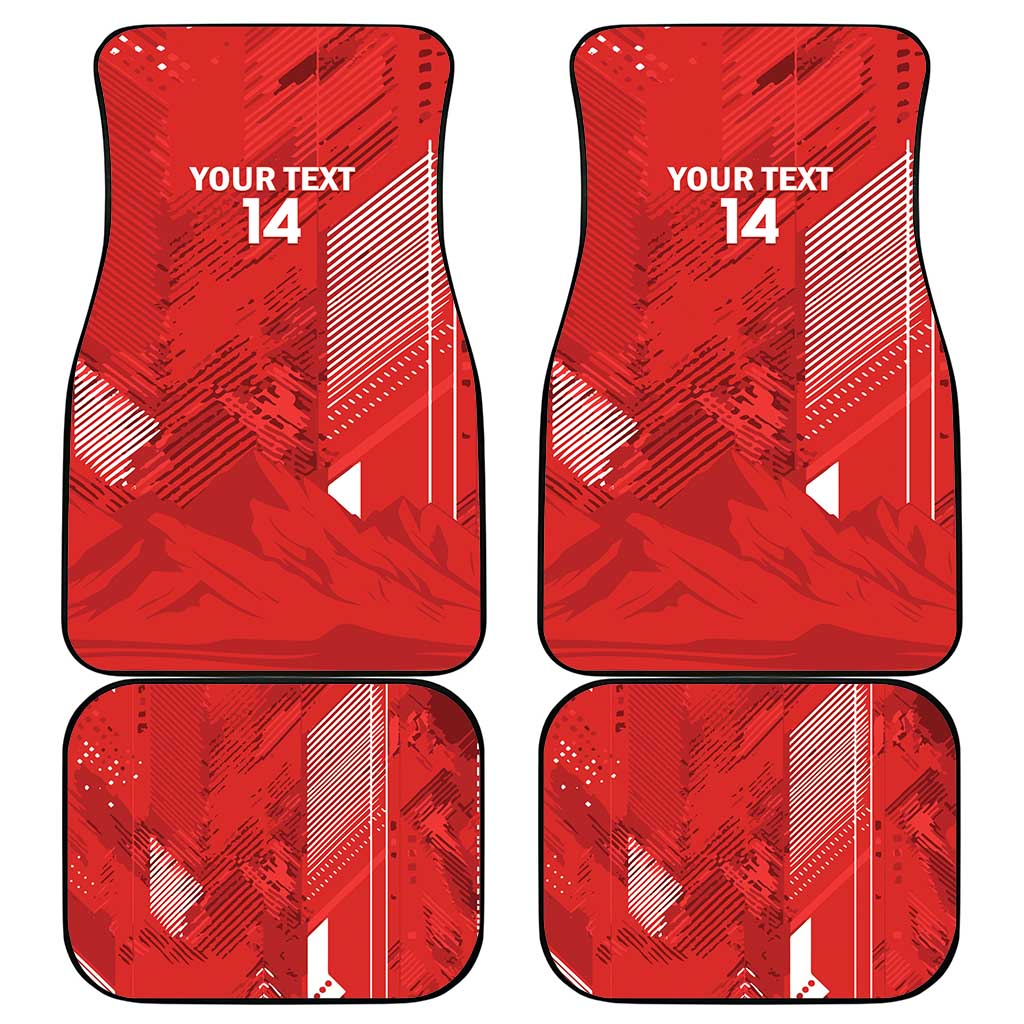 Switzerland Football Custom Car Mats Go Nati Swiss Alps Grunge Style