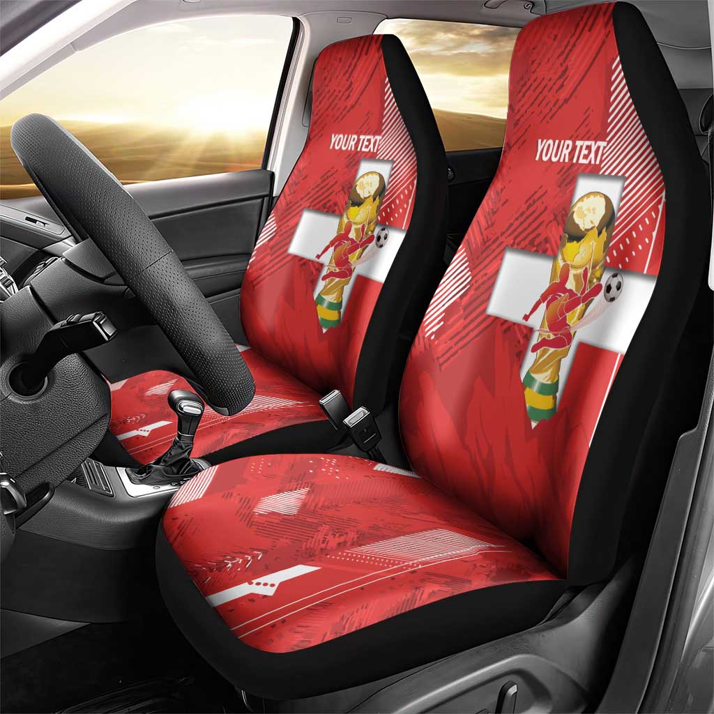 Switzerland Football Custom Car Seat Cover Go Nati Swiss Alps Grunge Style