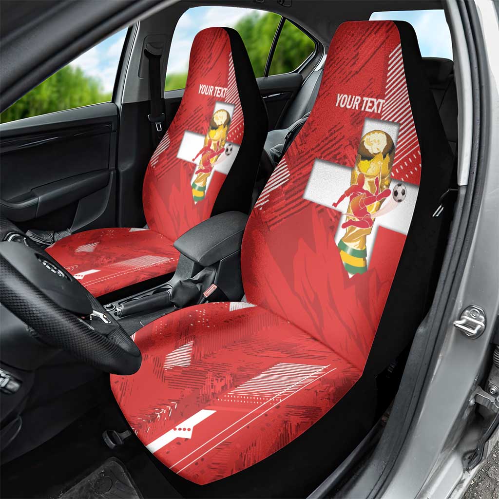 Switzerland Football Custom Car Seat Cover Go Nati Swiss Alps Grunge Style