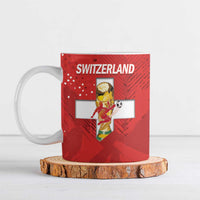Switzerland Football Custom Ceramic Mug Go Nati Swiss Alps Grunge Style