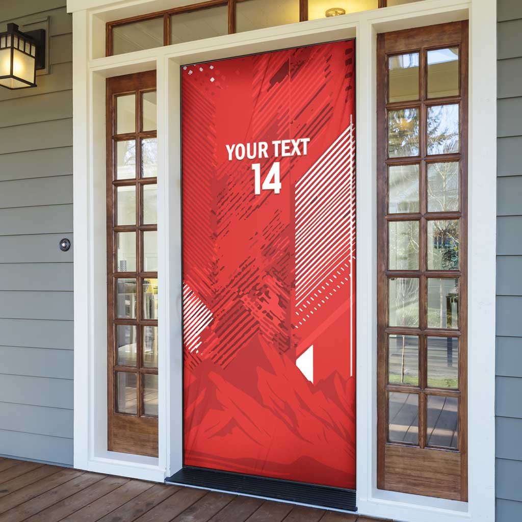 Switzerland Football Custom Door Cover Go Nati Swiss Alps Grunge Style