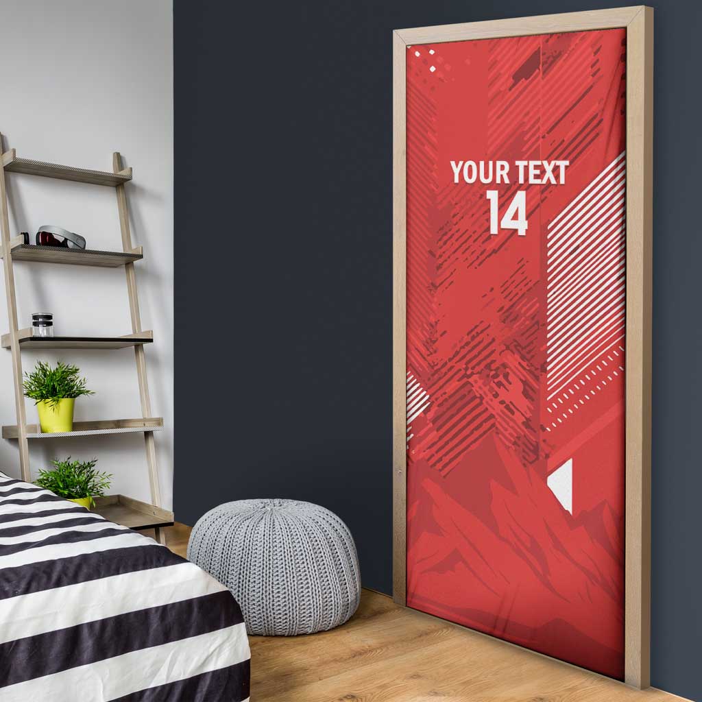 Switzerland Football Custom Door Cover Go Nati Swiss Alps Grunge Style