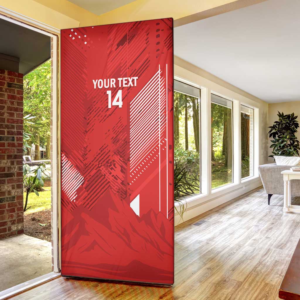 Switzerland Football Custom Door Cover Go Nati Swiss Alps Grunge Style