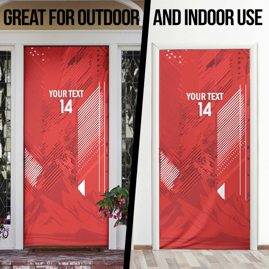 Switzerland Football Custom Door Cover Go Nati Swiss Alps Grunge Style