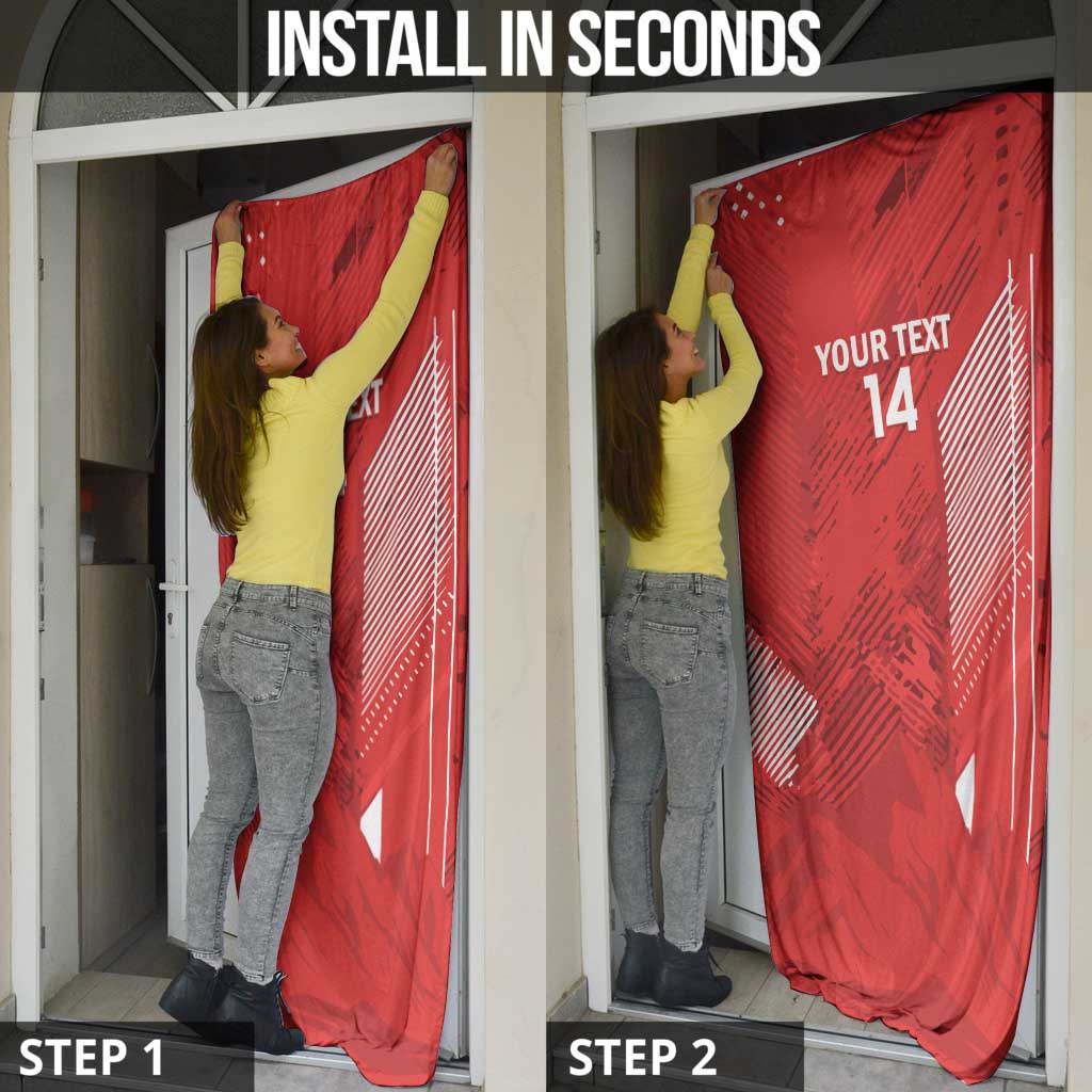 Switzerland Football Custom Door Cover Go Nati Swiss Alps Grunge Style