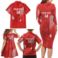 Switzerland Football Custom Family Matching Long Sleeve Bodycon Dress and Hawaiian Shirt Go Nati Swiss Alps Grunge Style