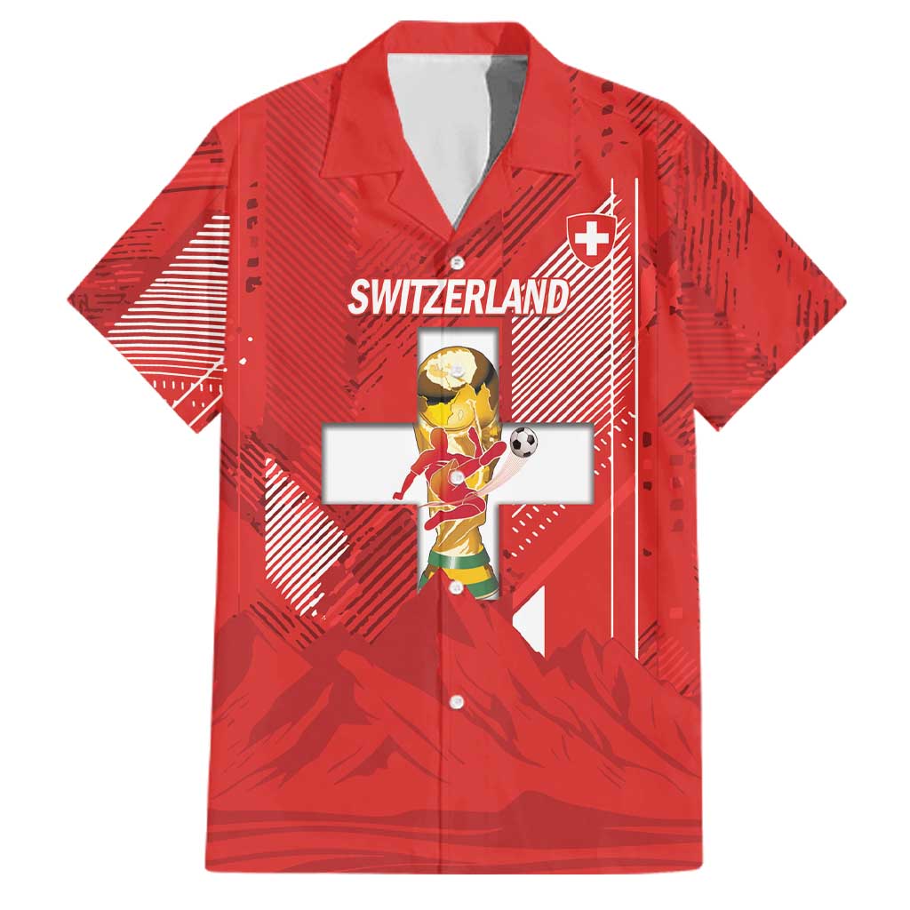 Switzerland Football Custom Family Matching Long Sleeve Bodycon Dress and Hawaiian Shirt Go Nati Swiss Alps Grunge Style