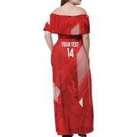 Switzerland Football Custom Family Matching Off Shoulder Maxi Dress and Hawaiian Shirt Go Nati Swiss Alps Grunge Style
