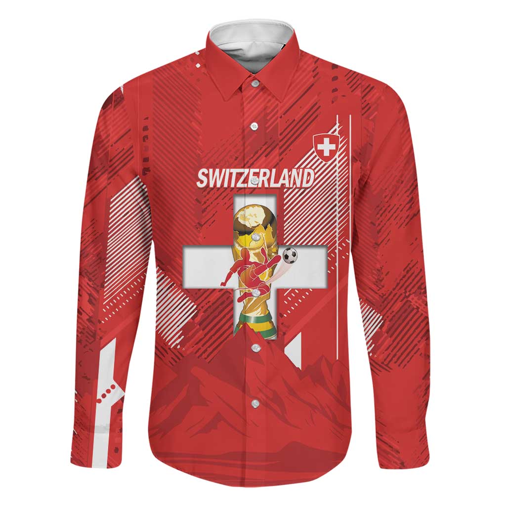Switzerland Football Custom Family Matching Summer Maxi Dress and Hawaiian Shirt Go Nati Swiss Alps Grunge Style