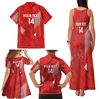 Switzerland Football Custom Family Matching Tank Maxi Dress and Hawaiian Shirt Go Nati Swiss Alps Grunge Style