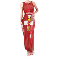 Switzerland Football Custom Family Matching Tank Maxi Dress and Hawaiian Shirt Go Nati Swiss Alps Grunge Style
