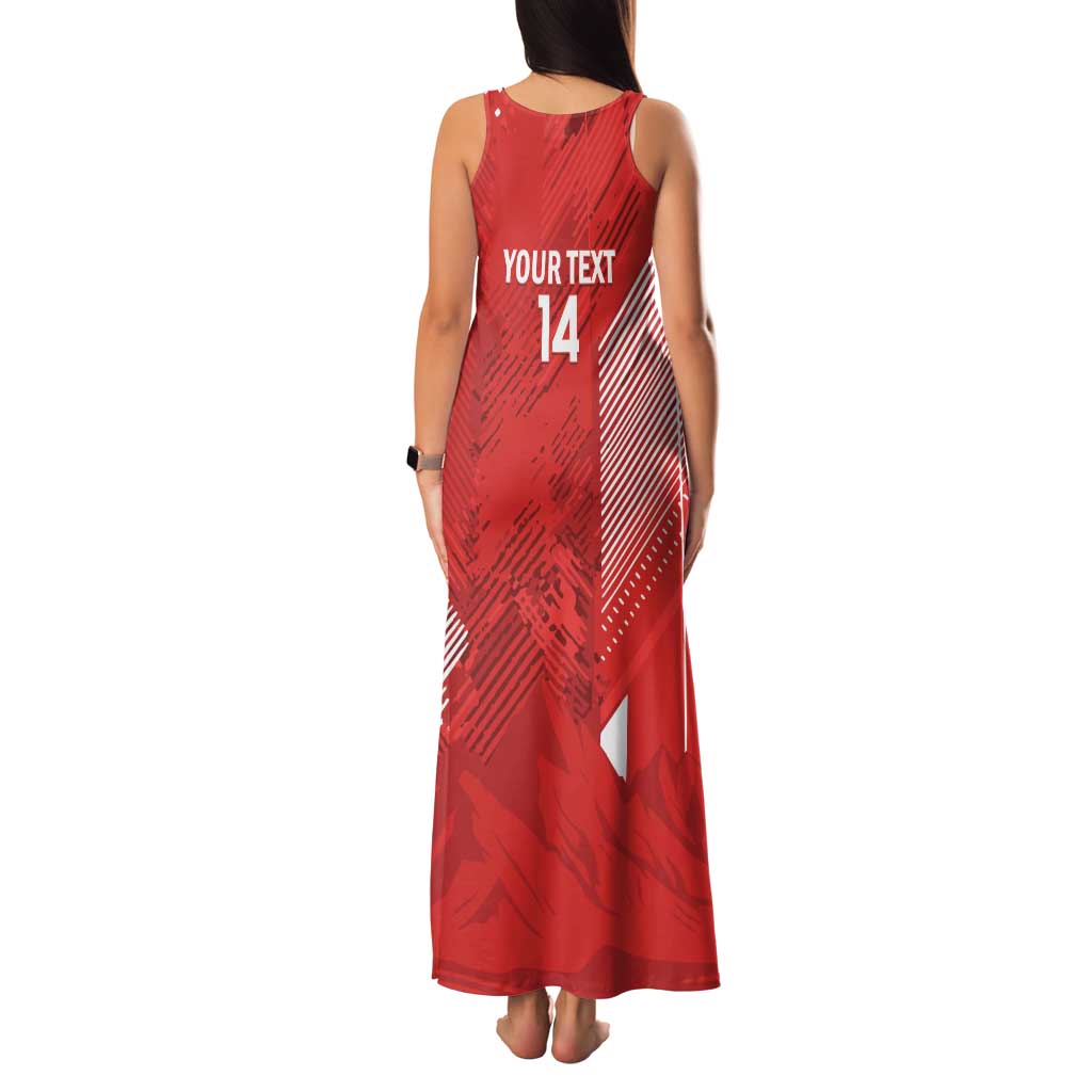 Switzerland Football Custom Family Matching Tank Maxi Dress and Hawaiian Shirt Go Nati Swiss Alps Grunge Style