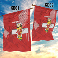 Switzerland Football Custom Garden Flag Go Nati Swiss Alps Grunge Style