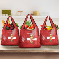 Switzerland Football Custom Grocery Bag Go Nati Swiss Alps Grunge Style