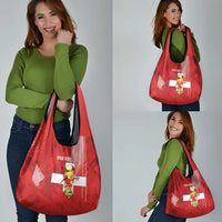 Switzerland Football Custom Grocery Bag Go Nati Swiss Alps Grunge Style