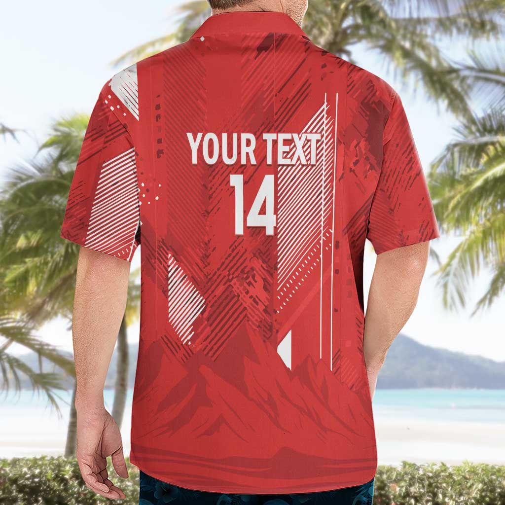 Switzerland Football Custom Hawaiian Shirt Go Nati Swiss Alps Grunge Style