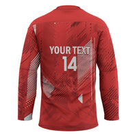 Switzerland Football Custom Hockey Jersey Go Nati Swiss Alps Grunge Style