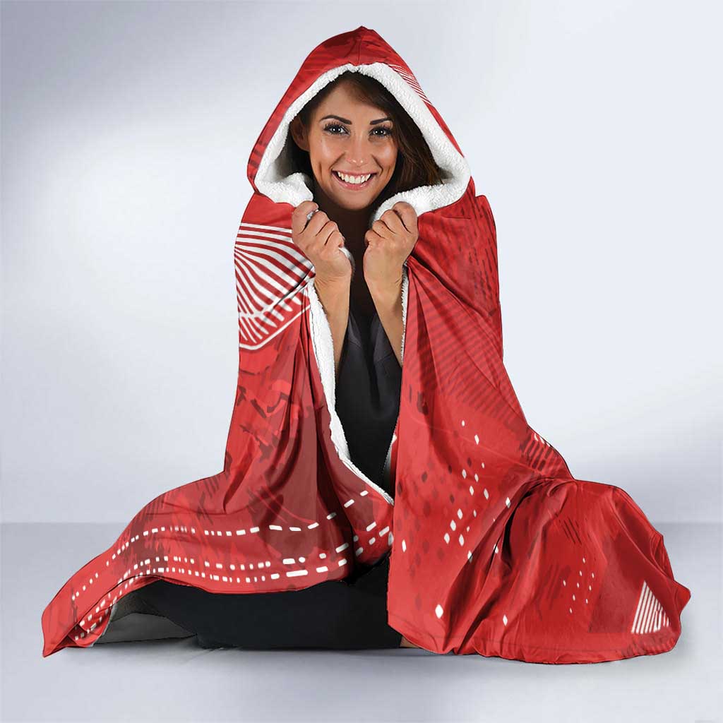 Switzerland Football Custom Hooded Blanket Go Nati Swiss Alps Grunge Style