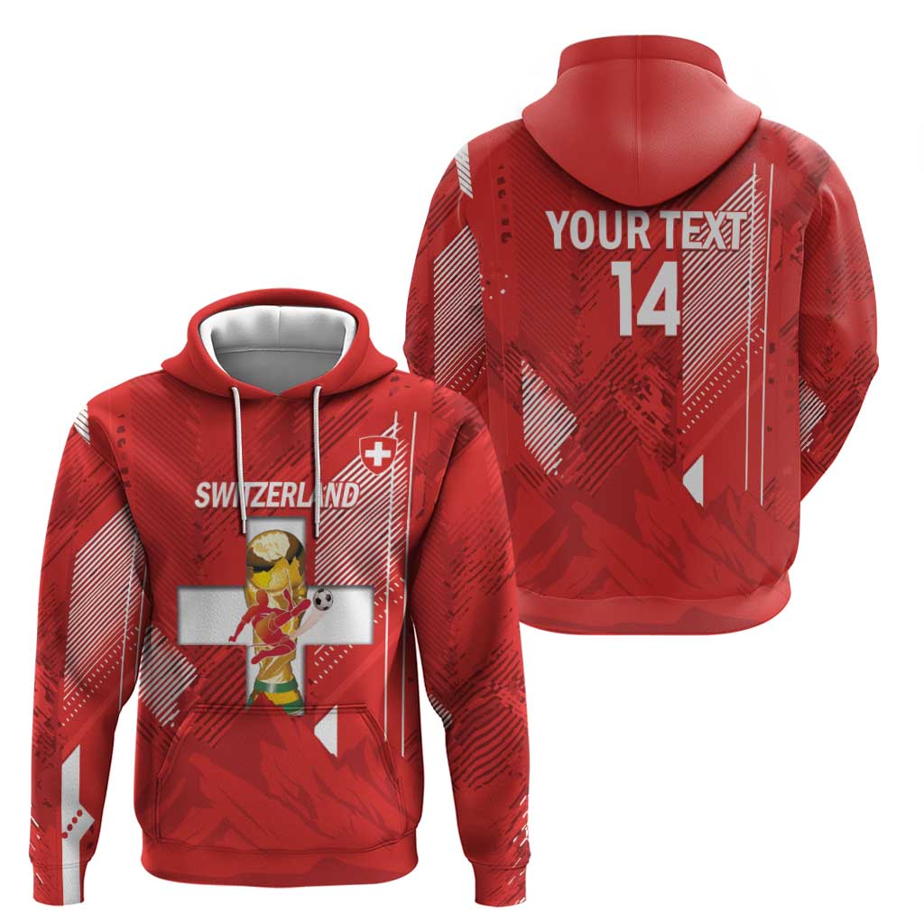 Switzerland Football Custom Hoodie Go Nati Swiss Alps Grunge Style