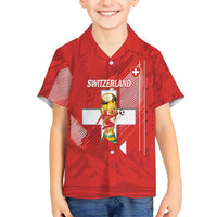 Switzerland Football Custom Kid Hawaiian Shirt Go Nati Swiss Alps Grunge Style