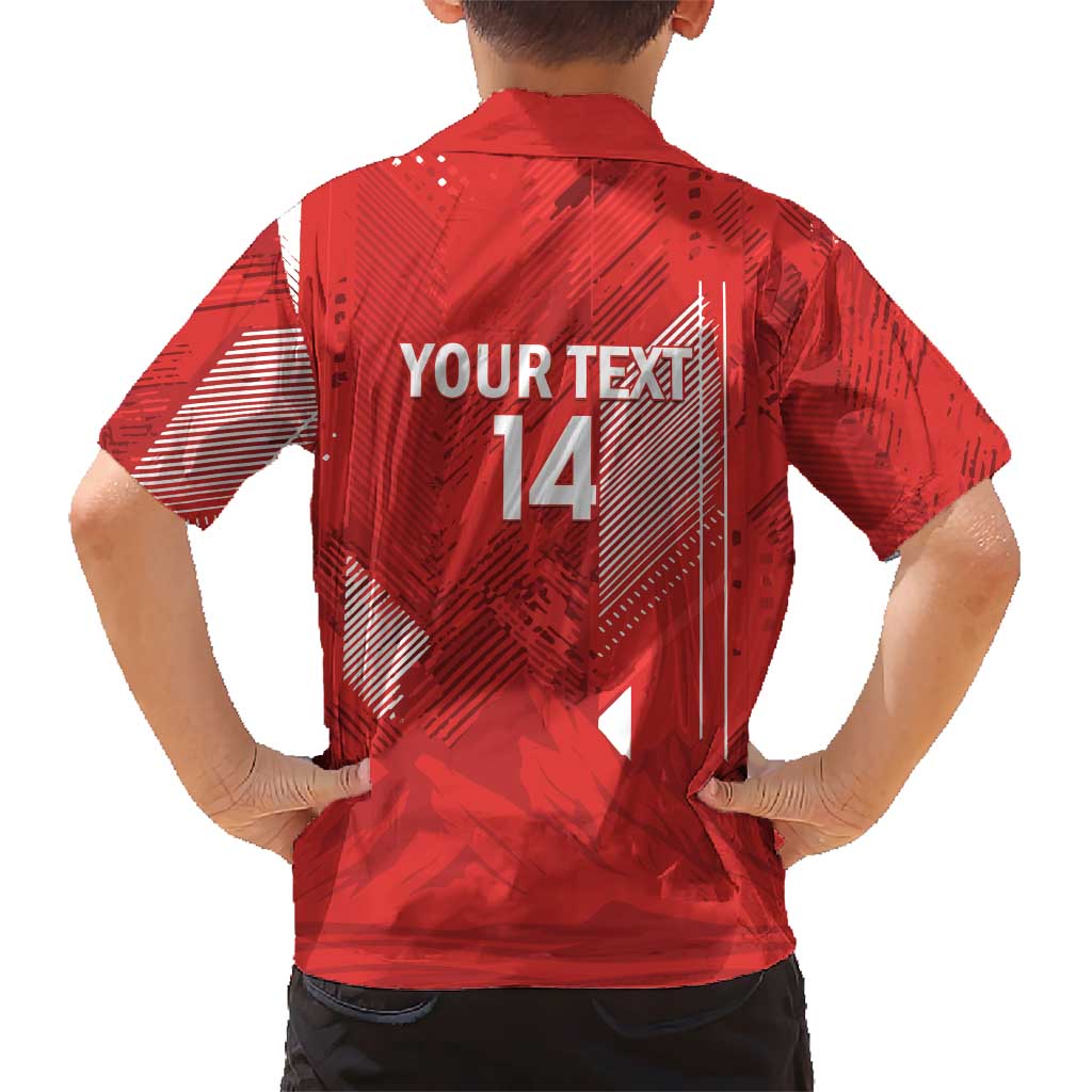 Switzerland Football Custom Kid Hawaiian Shirt Go Nati Swiss Alps Grunge Style