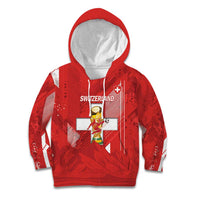 Switzerland Football Custom Kid Hoodie Go Nati Swiss Alps Grunge Style