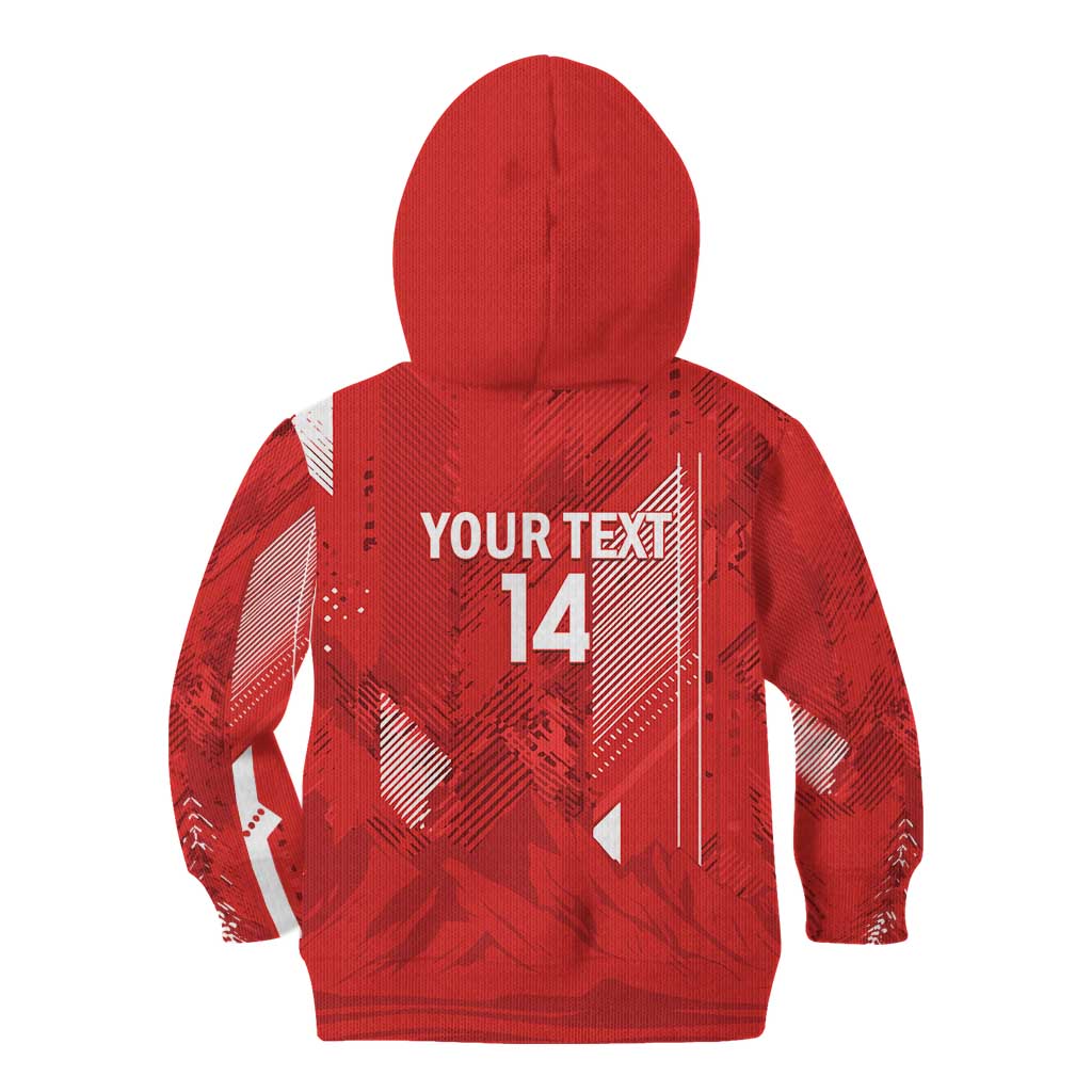 Switzerland Football Custom Kid Hoodie Go Nati Swiss Alps Grunge Style
