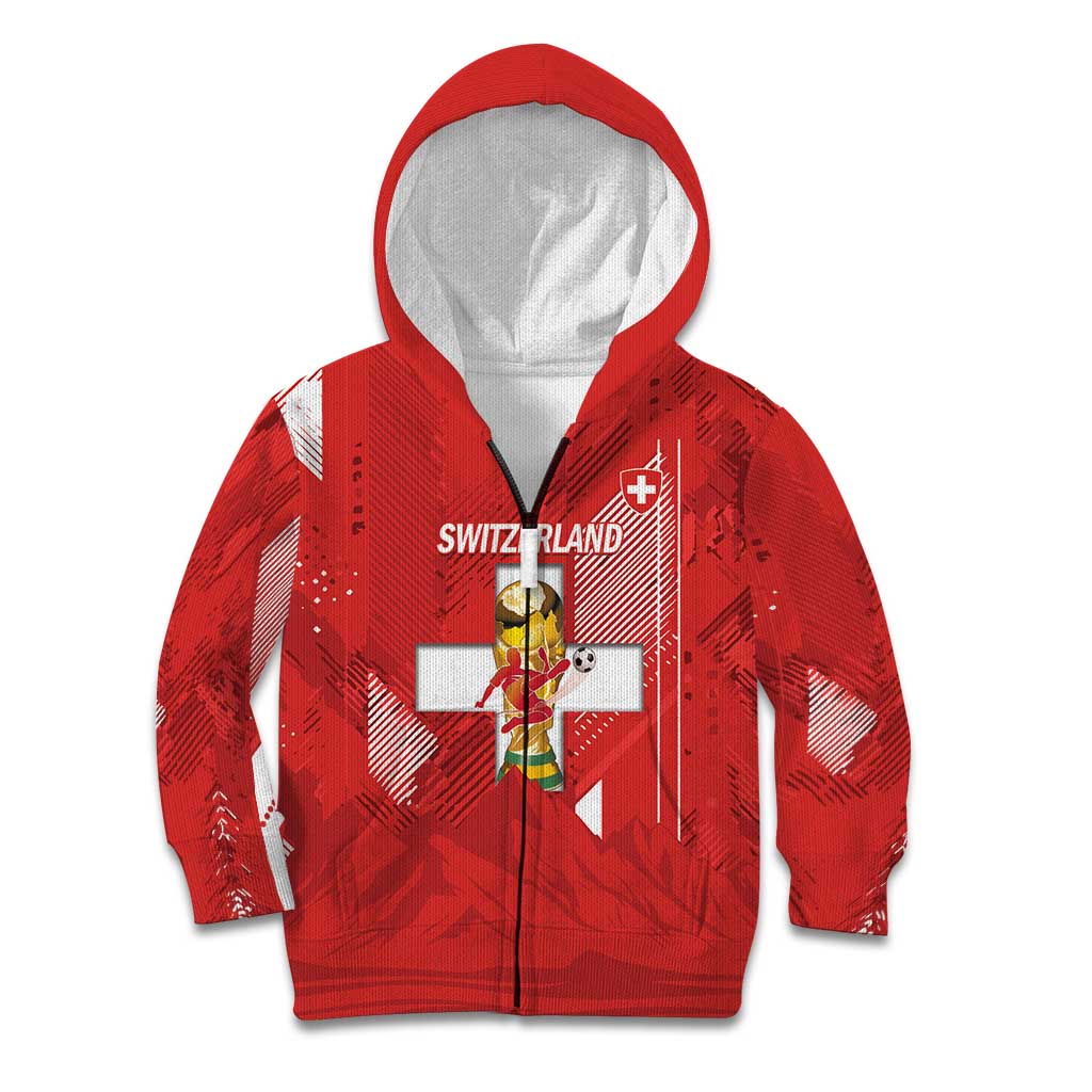 Switzerland Football Custom Kid Hoodie Go Nati Swiss Alps Grunge Style