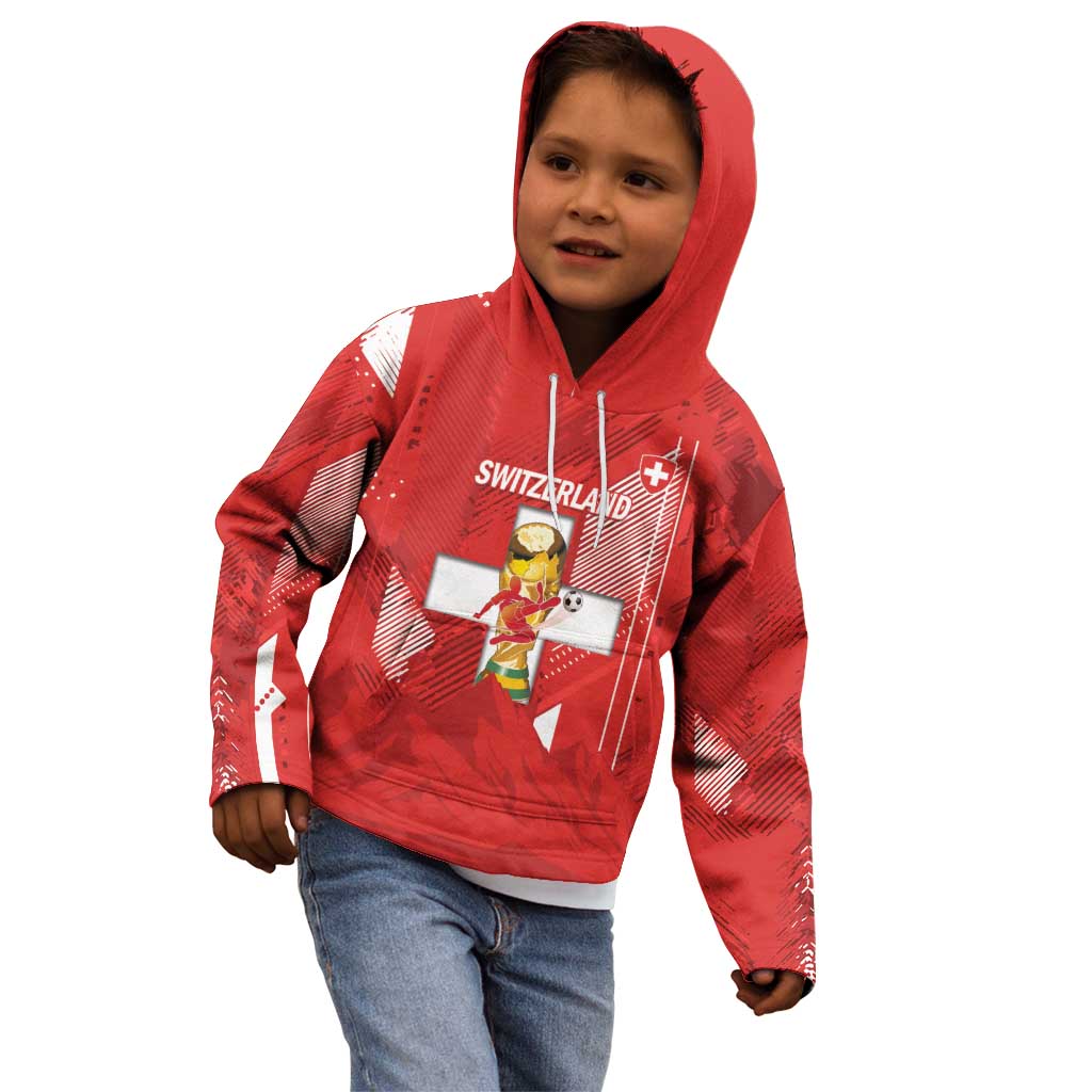 Switzerland Football Custom Kid Hoodie Go Nati Swiss Alps Grunge Style