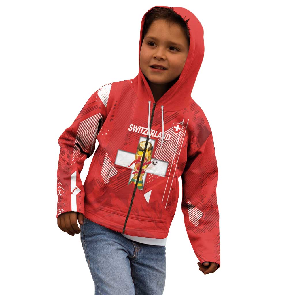 Switzerland Football Custom Kid Hoodie Go Nati Swiss Alps Grunge Style