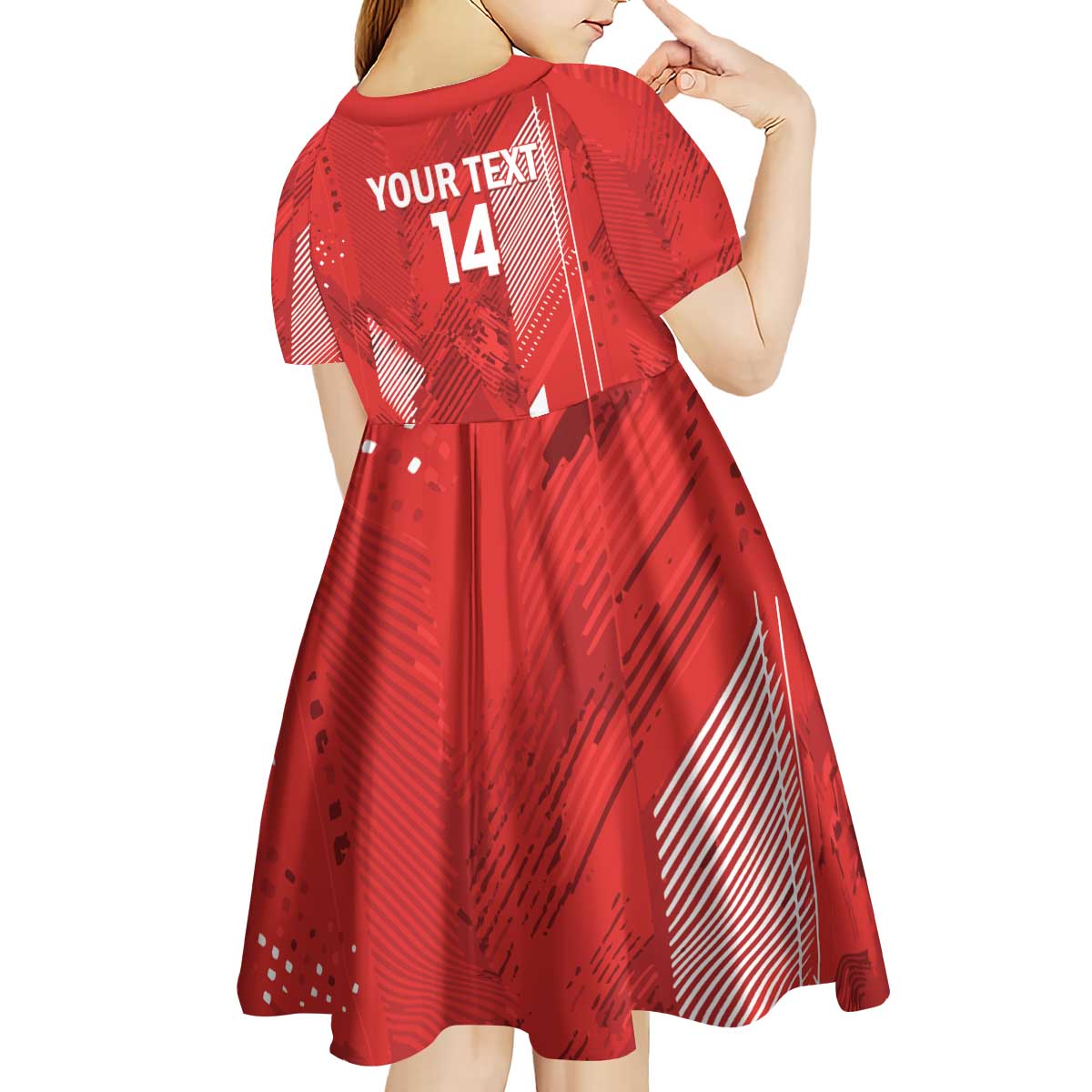 Switzerland Football Custom Kid Short Sleeve Dress Go Nati Swiss Alps Grunge Style