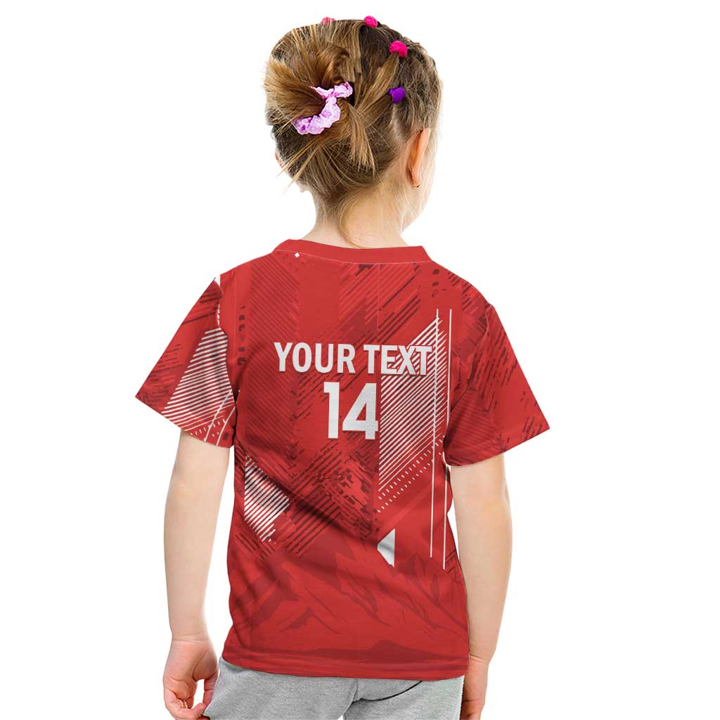 Switzerland Football Custom Kid T Shirt Go Nati Swiss Alps Grunge Style